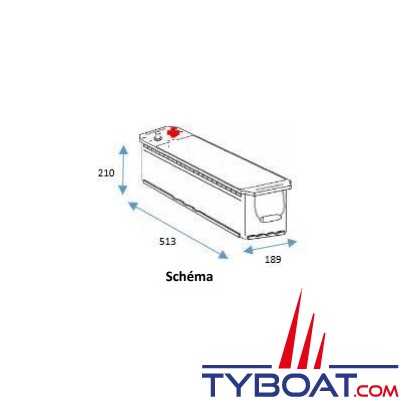 Tredan - Batterie marine mixte démarrage / servitude -  12V 140A.h C20 800AEN