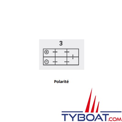 Tredan - Batterie marine mixte démarrage / servitude -  12V 180A.h C20 1000AEN