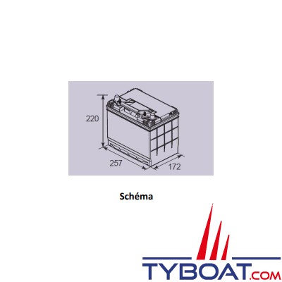 Tredan - Batterie marine mixte démarrage / servitude -  12V 86A.h C20 640AEN