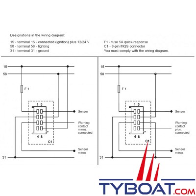 Veratron - Indicateur de niveau carburant - Viewline - VDO A2C59514088 - 90-0.5 Ohms - Ø52 mm - 12/24V