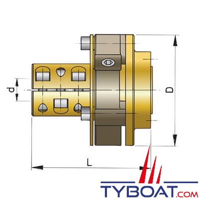 Vetus - Accouplement flexible Type Bullflex 32 pour arbre Ø 60mm